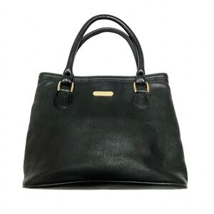 Black Leather Purse Vintage Classic Liz Claiborne Tote Handbag